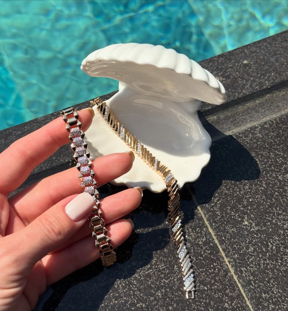 Rolex Tarzı Zirkon Taşlı Bileklik